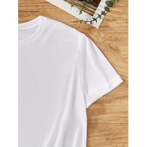 Graphic Print T-shirt, Short Sleeve Crew Neck Casual Top For Summer & Spring, Women's Clothing
